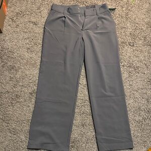 Gray Wide-Leg Trousers